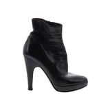 Prada Ankle Boots: Black Solid Shoes - Women's Size 36 - Almond Toe