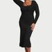 Women's Victoria's Secret Ribbed Modal Long-Sleeve Slip Dress