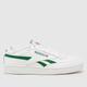 Reebok club c revenge trainers in white & green