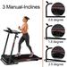 Black Folding Treadmill for Home with Desk Compact Electric Treadmill