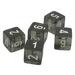 Trayknick Translucent Black Dice Set Acrylic Dice Set Set of 5 Acrylic Dice Lightweight Durable Six-sided Gaming Dice with Numbers for Easy for Role-playing