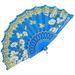 Yasu Bronzing Flower Butterflies Folding Fan Folding Fan with Elegant Tassel Bronzing Flower Butterflies Folding Fan Elegant