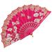 Yasu Bronzing Flower Butterflies Folding Fan Folding Fan with Elegant Tassel Bronzing Flower Butterflies Folding Fan Elegant