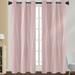 Paille Blackout Window Treatments Grommet Room Darkening Curtain Floral Printed Window Drapes for Bedroom Living Room Pink 108*160CM