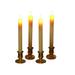 10 Inch Christmas Window Candles Battery Operated Warm White Light Taper Candle Flameless Ivory LED Candlesticks with Remote Timer for Home Wedding Decorations (4 Packs Ivory)