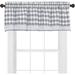 Sweet Home Collection Kitchen Window Curtain Panel Treatment Decorative Buffalo Check Design Valance Gray