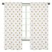 Boho Sun White and Pumpkin Semi-Sheer Rod Pocket Curtain Panels (Set of 2) by Sweet Jojo Designs