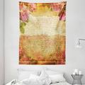 Roses Decorations Wall Hanging Tapestry Floral Nostalgic Collage of Old Latters and Roses Artsy Retro Romantic Artwork Print Bedroom Living Room Dorm Accessories 60 X 80 Inches by Ambesonne