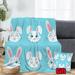 Spring Holiday Bed Blanket With Pillow Cover Bed Sofa Living Room Ultra-Soft Throws Bedding Easter Decor Throws Blanket For Kids Girls Boys