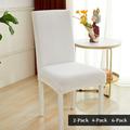 2 Pack Chair Protector Cover Slipcover Wehilion Super Fit Stretch Removable Washable Chair Cover for Kitchen Hotel Ceremony Dining Room Wedding Banquet Decoration White