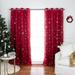 Quality Home Silver Snowflake Holiday & Silver Winter Wonderland Holiday Blackout Curtains-Snow 96