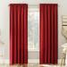 Sun Zero Kylee Room Darkening Rod Pocket Curtain Panel 54 x95 Holiday Red