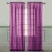 Dark Purple Sheer Curtains Rod Pocket Sheer Drapes for Living Room Bedroom 1 Panel 40 x79 Semi Crinkle Voile Window Treatments for Yard Patio Villa Parlor