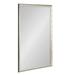 Kate and Laurel Illiona Transitional Rectangle Wall Mirror 24 x 36 Silver Modern Glam Rectangular Statement Mirror with Metallic Finish and Textured Frame