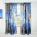 DESIGN ART Designart Blue Luxury Abstract Fluid Art XII Modern Curtain Panels 52 in. wide x 120 in. high - 1 Panel