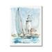 Stupell Industries Nautical Sailboat & Lighthouse Coastal Painting Gallery Wrapped Canvas Print Wall Art