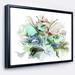DESIGN ART Designart Textured Floral Watercolor Extra Large Floral Framed Canvas Art 40 in. wide x 30 in. high