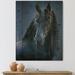 DESIGN ART Designart Frisian Horse Portrait Farmhouse Print on Natural Pine Wood 10 in. wide x 20 in. high