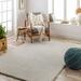 Hauteloom Heavenly Solid Shag Area Rug for Living Room Bedroom - High Pile Fluffy Carpet - Soft Shaggy Cozy Plush Rug - Beige Grey Cream - 6 7 x 9