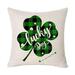 Sehao New home gift ideas Pillow Case St. Patrick s Day Home Cushion Survived Family Pillowcase Throw Pillow Cover Home Garden Nylon C