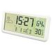 Digital Battery Operated Small Desk Clocks with Date Indoor Temperature And Humidity 6 Inch LCD Wall Clock for Bedroom