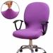 Office Chair Cover Washable Rotate Swivel Chair Seat Protective Covers for Home Office Studio(Purpleï¼‰