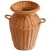 Wicker Vase Rattan Woven Flower Basket Long Rustic Flower Arrangement Holder for Weddings Home Decor (Light Brown) B