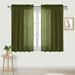 DWCN Olive Green Sheer Curtains Semi Transparent Voile Rod Pocket Curtains for Bedroom and Living Room 52 x 54 inches Long Set of 2 Panels