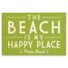 Pismo Beach California The Beach is my Happy Place Simply Said Birch Wood Wall Sign (12x18 Rustic Home Decor Ready to Hang Art)