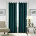 Innerwin 1-Piece Velvet Grommet Blackout Window Curtain For Bedroom Thermal Insulated Window Drape Plain Solid Color Room Darkening Curtain Dark Green W:52 xL:63