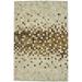 Beige Brown Cowhide 5X8 Modern Leather Rug