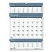 Bar Harbor Recycled Wirebound 3-Months-per-Page Wall Calendar 12 x 17 White/Blue/Gray Sheets 14-Month (Dec-Jan): 2023-2025 | Bundle of 10 Each