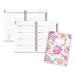 Badge Floral Weekly/Monthly Planner Floral Artwork 8.5 x 6.38 White/Multicolor Cover 13-Month (Jan to Jan): 2024 to 2025 | Bundle of 2 Each