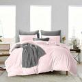 King/Cal King Size Microfiber Duvet Cover Solid Ultra Soft & Breathable 3 Piece Luxury Soft Wrinkle Free Cooling Sheet (1 Duvet Cover with 2 Pillowcases Pink)