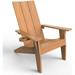 ZEKOO Adirondack Chair with Cup Holder Plastic Outdoor Patio Lawn Chair Teak