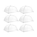 Homemaxs 12pcs Home Use Folding Foods Lid Cover Multifunctional Kitchen Mesh Mloth Food Cover Dustproof Anti-flies Fruit Vegetable Dish Cover White