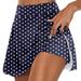 Ploknplq Maxi Skirt Mini Skirt Womens Casual Prints Tennis Skirt Yoga Sport Active Skirt Shorts Skirt Blue Dress Women Tennis Skirt Skirts for Women Navy L