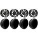 GTW Bravo 14 Golf Cart Wheels Black 225x30 Mamba Tires E-Z-GO & Club Car