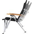 REDCAMP Folding Camping Chair 3 Position Adjustable Aluminum Folding Recliner Chair Portable for Camping Outdoor Beach Black