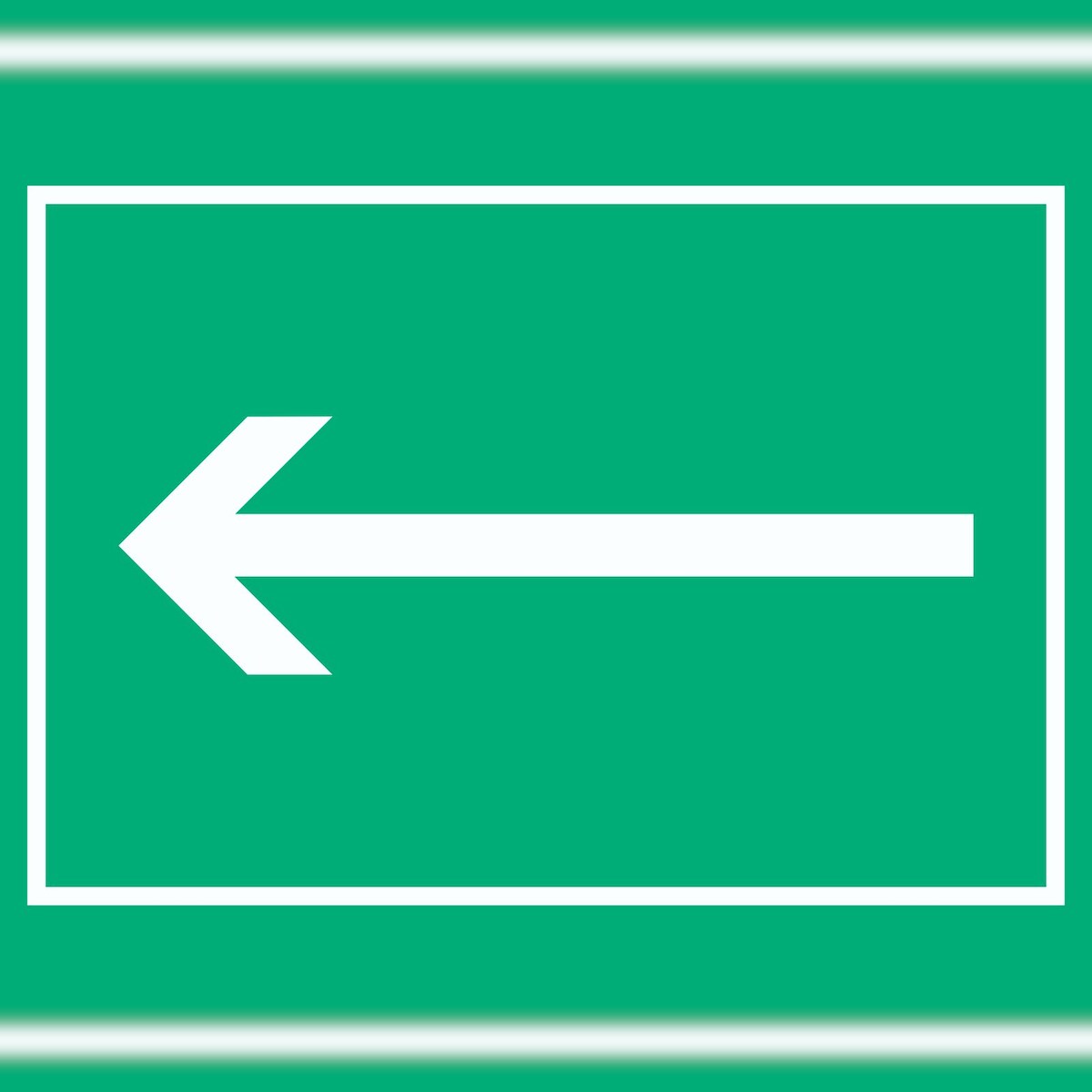 Richtungspfeil links Schild waagerecht weiss grün Pfeil A3 (297x420mm) Image