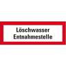 Schild I Feuerwehrschild Löschwasser Entnahmestelle, Aluminium, 420x148mm, DIN 4066