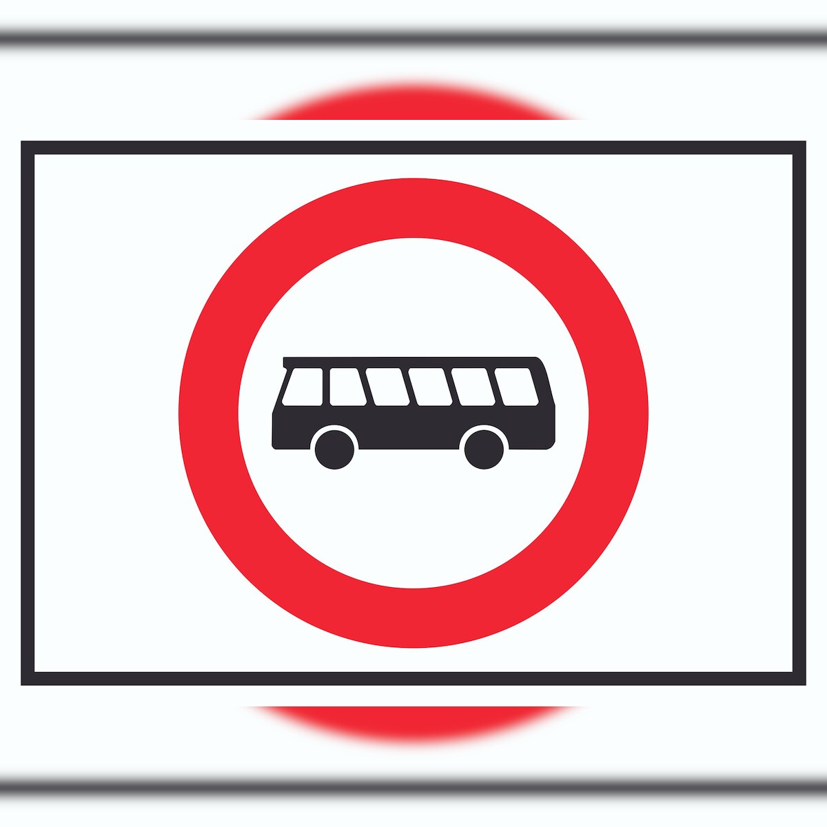Durchfahrt verboten Bus Symbol Schild A5 (148x210mm) Image