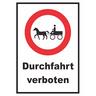 Durchfahrt verboten Kutsche Schild A4 (210x297mm)