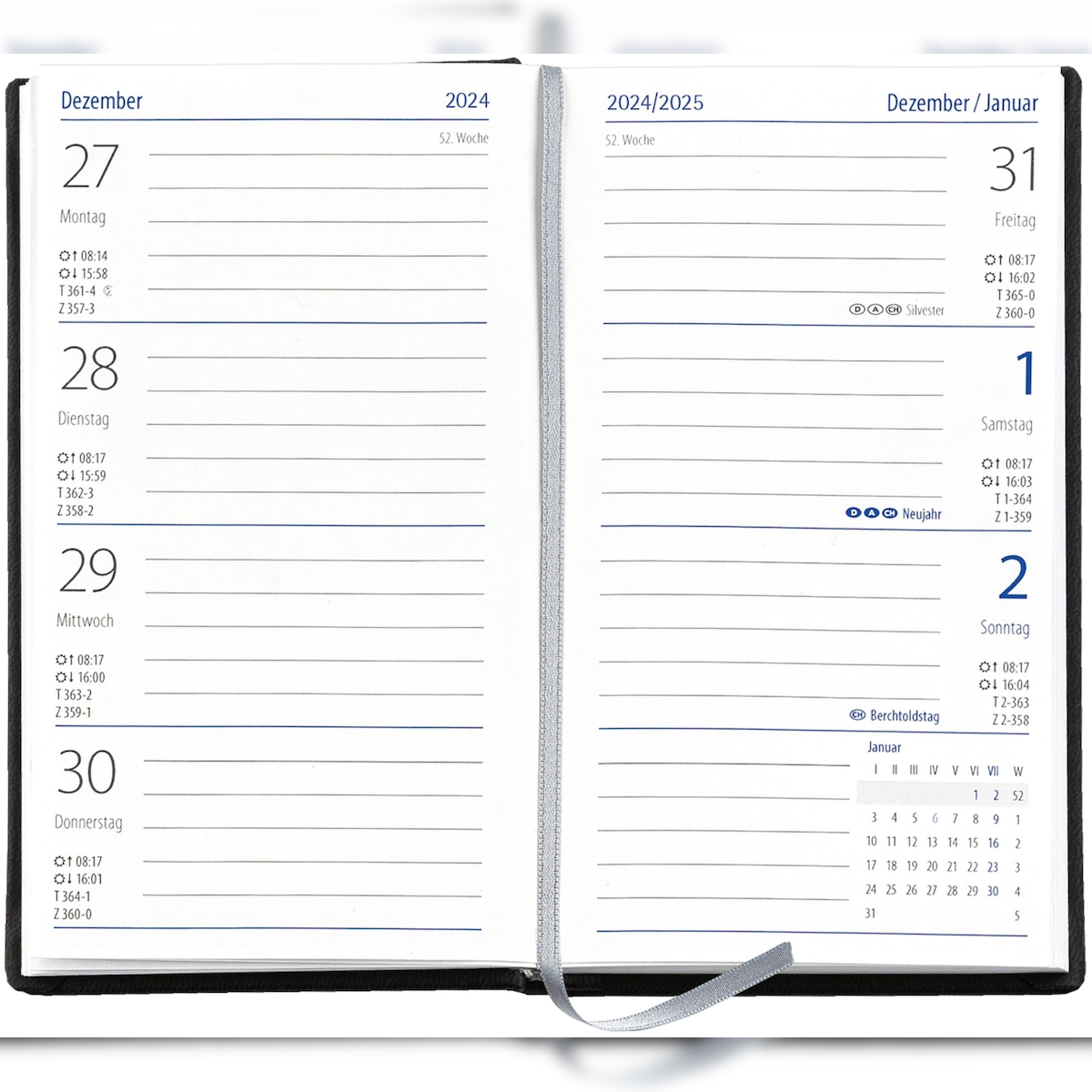 GÜSS Taschenkalender, 1W=2W, Tucson blau Image