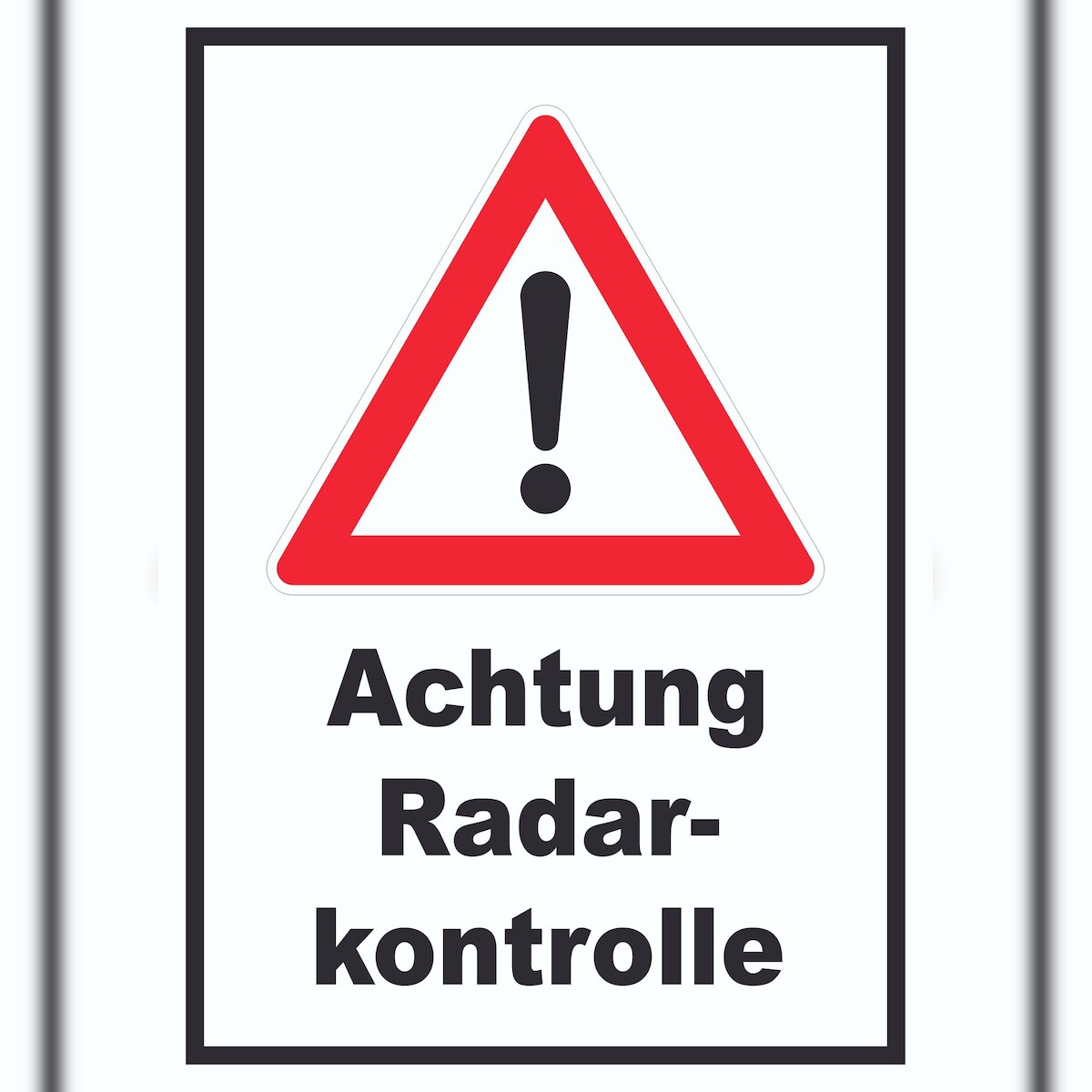 HB-Druck Achtung Radarkontrolle Schild A3 (297x420mm) Image