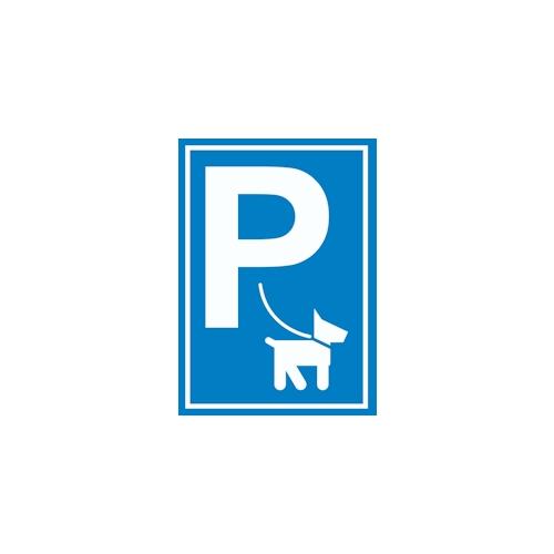 Hundeparkplatz Schild P Hunde A4 Rückseite selbstklebend