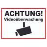 Achtung Videoüberwachung Schild A4