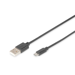 DIGITUS Micro USB 2.0 Anschlusskabel Typ A-mikro B St/St, 1,8m Image