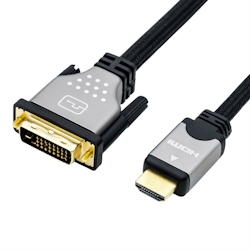 ROLINE Monitorkabel DVI (24+1) - HDMI, ST/ST, schwarz / silber, 1,5 m Image