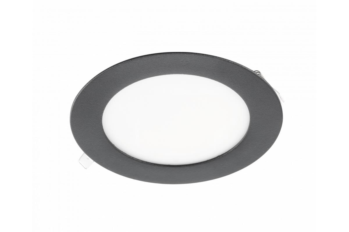 Aigostar 6W Runde LED Einbauleuchte slim Panel Spot mit schwarzen Rahmen Ø 118mm 560 Lumen Neutralweiß (4000 K) Image